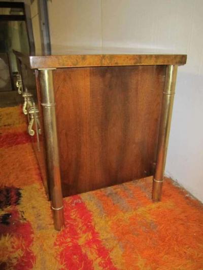  Mastercraft Fantastic Pair Of Burled Mastercraft Night Stand Mid century Modern