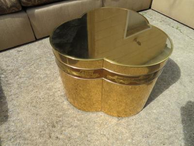  Mastercraft Gorgeous Mastercraft Brass Trefoil Cocktail Coffee Table Bernharde Rohne