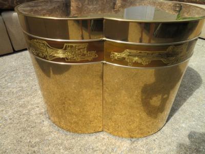  Mastercraft Gorgeous Mastercraft Brass Trefoil Cocktail Coffee Table Bernharde Rohne