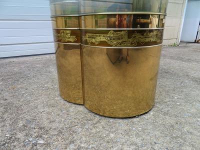 Mastercraft Gorgeous Mastercraft Brass Trefoil Cocktail Coffee Table Bernharde Rohne