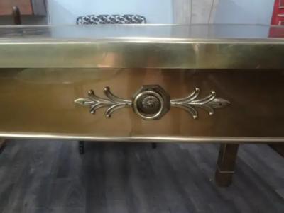 Mastercraft Iconic Mastercraft Brass Desk With Leather Top