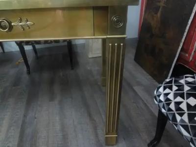 Mastercraft Iconic Mastercraft Brass Desk With Leather Top