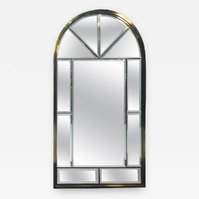  Mastercraft Magnificent Arch Shaped Brass Wall Mirror by Mastercraft