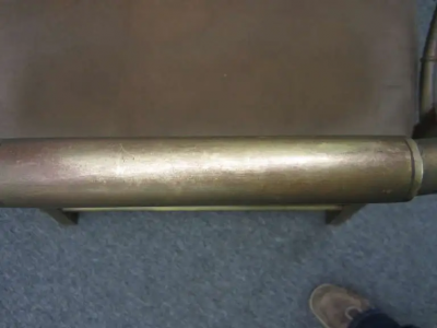  Mastercraft Mastercraft Asian Inspired Faux Bamboo Brass Lounge Chair Mid Century