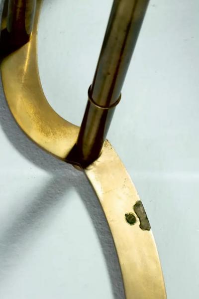  Mastercraft Mastercraft Brass Faux Bamboo Hollywood Regency Dining Table circa 1970