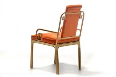  Mastercraft Mastercraft Brass Greek Key Hollywood Regency Dining Chairs Set of 8