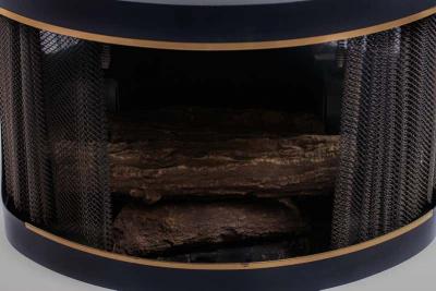  Mastercraft Mastercraft Brass and Metal Freestanding Fireplace circa 1970s