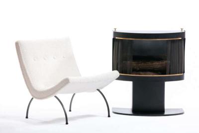  Mastercraft Mastercraft Brass and Metal Freestanding Fireplace circa 1970s