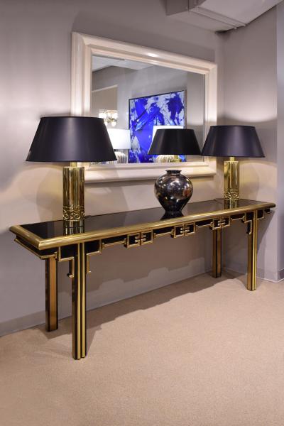  Mastercraft Mastercraft Exceptional Greek Key Console 1960s Signed 