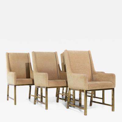  Mastercraft Mastercraft Mid Century Brass Dining Chairs Set of 6