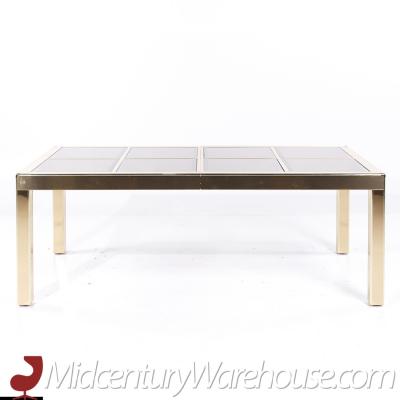 Mastercraft Mastercraft Mid Century Brass and Glass Dining Table