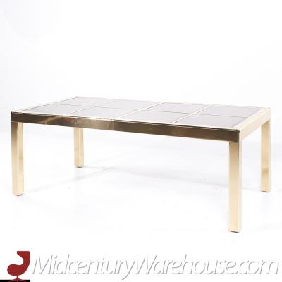  Mastercraft Mastercraft Mid Century Brass and Glass Dining Table