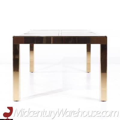  Mastercraft Mastercraft Mid Century Brass and Glass Dining Table