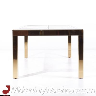  Mastercraft Mastercraft Mid Century Brass and Glass Dining Table