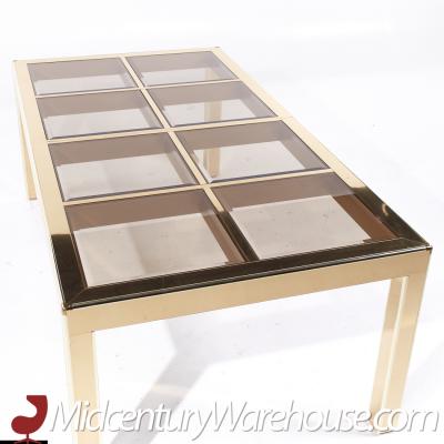  Mastercraft Mastercraft Mid Century Brass and Glass Dining Table