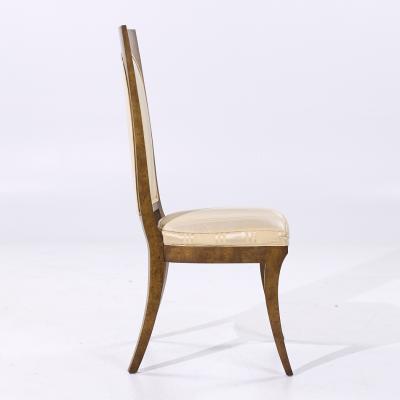  Mastercraft Mastercraft Mid Century Burlwood Dining Chairs Set of 4