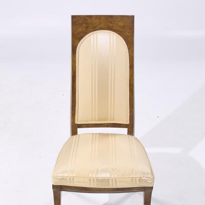  Mastercraft Mastercraft Mid Century Burlwood Dining Chairs Set of 4