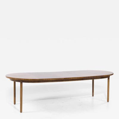  Mastercraft Mastercraft Mid Century Burlwood Expanding Dining Table with 3 Leaves