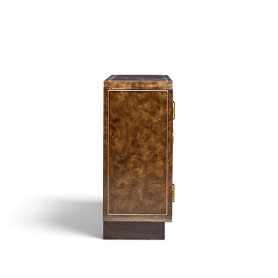  Mastercraft Mastercraft Mid Century Burlwood and Brass Credenza