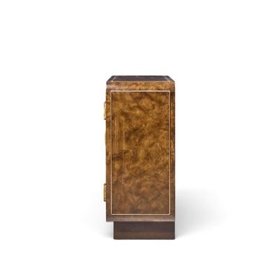  Mastercraft Mastercraft Mid Century Burlwood and Brass Credenza