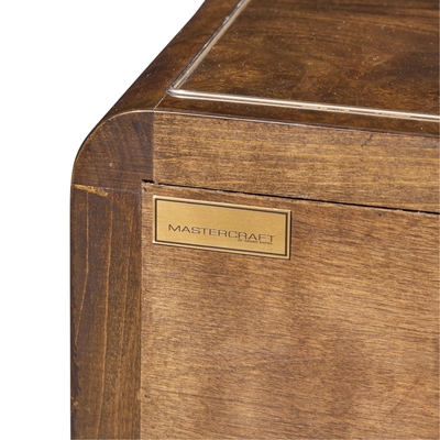  Mastercraft Mastercraft Mid Century Burlwood and Brass Credenza