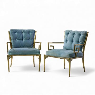  Mastercraft Mastercraft Mid Century Greek Key Chairs Pair