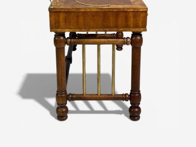  Mastercraft Mastercraft Style Hollywood Regency Writing Desk Burl Brass USA 1960s