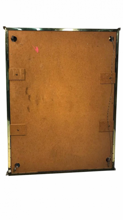 Mastercraft Monumental Brass Mirror with Brass Trim and Bold Moldings