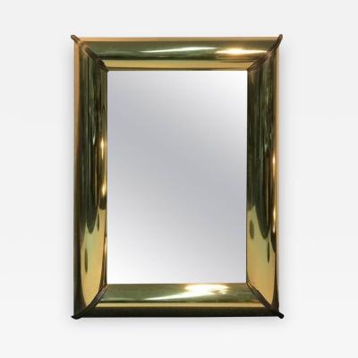  Mastercraft Monumental Brass Mirror with Brass Trim and Bold Moldings