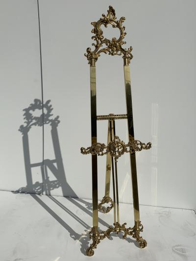 Mastercraft Rococo Style Brass Floor Easel