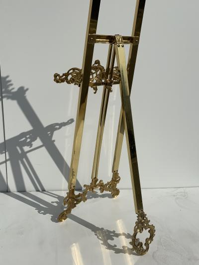 Mastercraft Rococo Style Brass Floor Easel