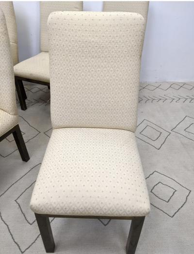  Mastercraft SET OF SIX MODERN BRONZE BASE DINING CHAIRS BY MASTERCRAFT