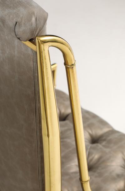  Mastercraft Set of 8 Brass Imperial Dining Chairs By Weiman Warren Llyod for Mastercraft