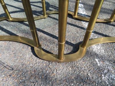  Mastercraft Stunning Mastercraft Brass Racetrack Dining Table Hollywood Regency