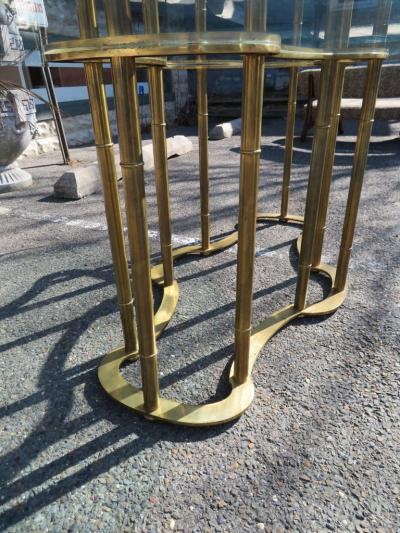  Mastercraft Stunning Mastercraft Brass Racetrack Dining Table Hollywood Regency