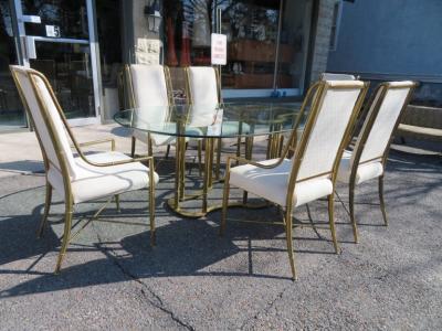  Mastercraft Stunning Mastercraft Brass Racetrack Dining Table Hollywood Regency