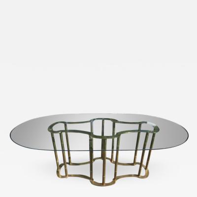  Mastercraft Stunning Mastercraft Brass Racetrack Dining Table Hollywood Regency