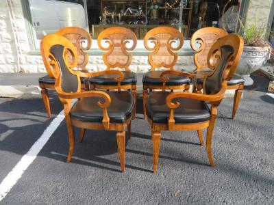 Mastercraft Stunning Set of Six William Doezema Biedermeier Dining Chairs for Mastercraft