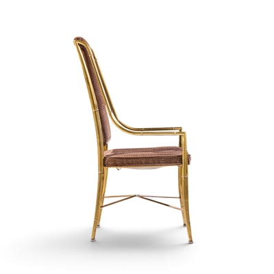  Mastercraft Warren Lloyd for Mastercraft Imperial Mid Century Brass Dining Chairs Set of 6