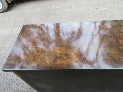  Mastercraft Wonderful Mastercraft Burled Walnut and Brass Credenza Hollywood Regency