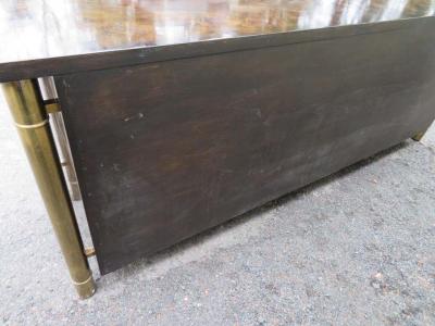  Mastercraft Wonderful Mastercraft Burled Walnut and Brass Credenza Hollywood Regency