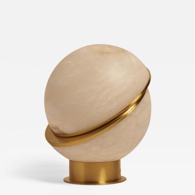  Matlight Milano Contemporary Italian Ethereal Allure of Alabaster Offset Globe Table Lamp