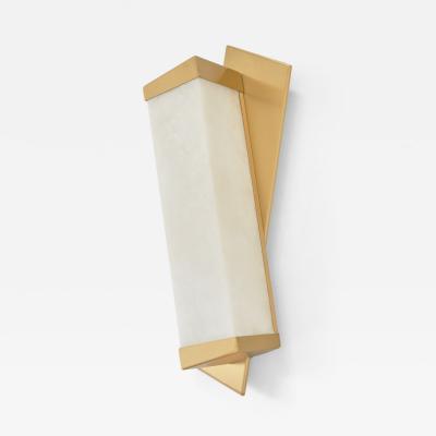  Matlight Milano Contemporary Italian Wall Sconce Offset brass and alabaster