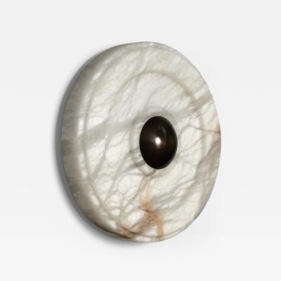  Matlight Milano Minimal Modern Alabaster Wall Sconce Circle by LC Atelier