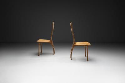 Mattes Nebeling Pair of Organic Elm Chairs by Mattes Nebeling Germany Early 21st Century
