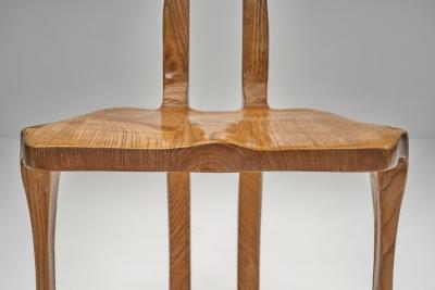  Mattes Nebeling Pair of Organic Elm Chairs by Mattes Nebeling Germany Early 21st Century