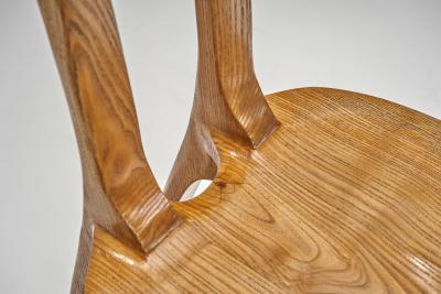  Mattes Nebeling Pair of Organic Elm Chairs by Mattes Nebeling Germany Early 21st Century