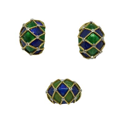  Mauboussin Mauboussin Paris Enameled Earrings and Ring