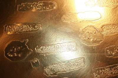  Maud Etched brass square Coffee table by Maud