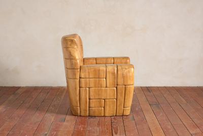  Mauro Mori Sculptural Oak Armchair by Mauro Mori